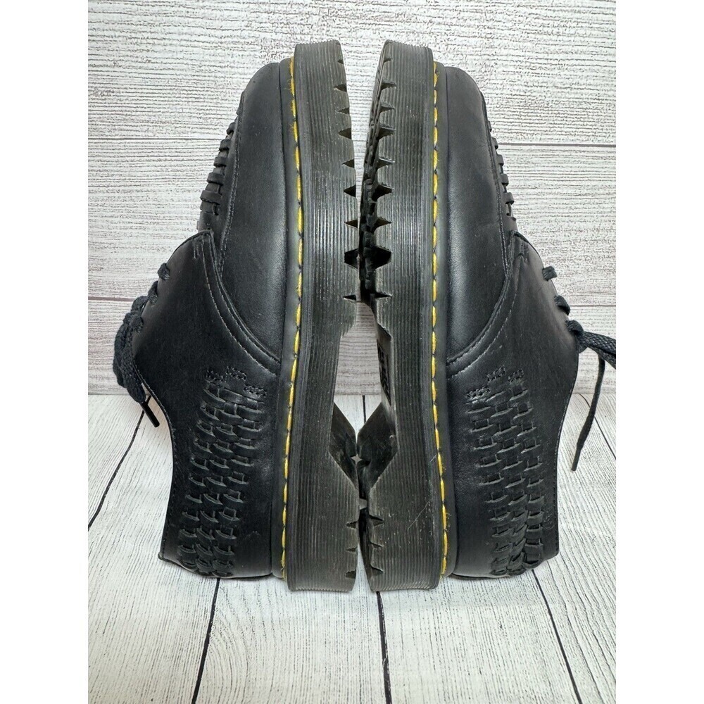 Dr Martens 1461 Bex WVN Basketweave Leather Oxford Sz 8 Men Black Luxor Shoes - Picture 8 of 13